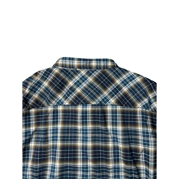 Royal Robbins Shirt Men XXL Flannel Long Sleeve Snap On UPF 50 Zip Secure Pocket - Picture 4 of 12